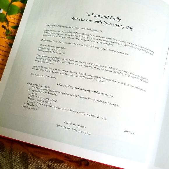 New England Soup Factory Cookbook- Hardcover Book - Picture 5 of 6